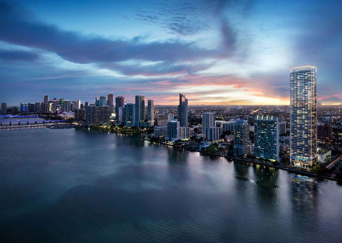 Missoni Baia Condo Arial View of Downtown Miami