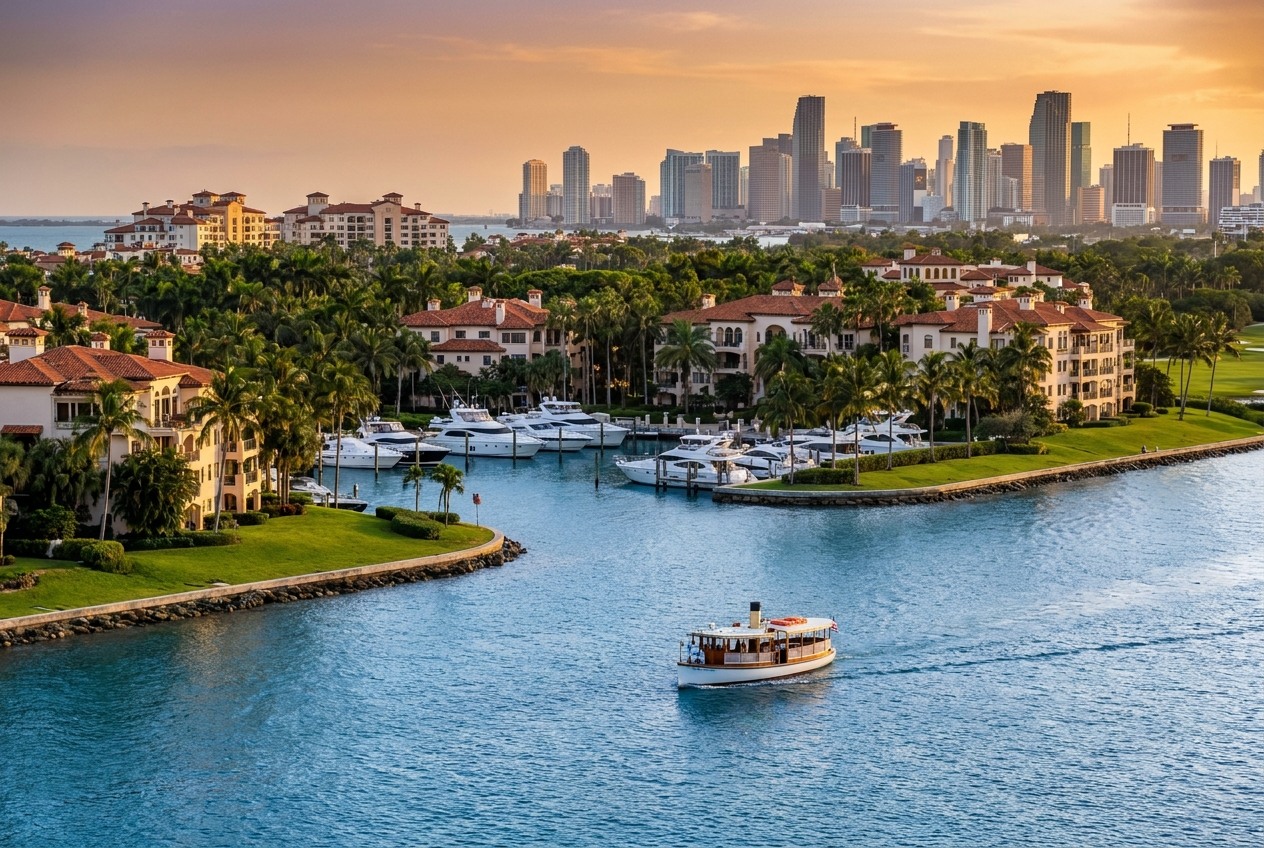 Fisher Island, Miami — reachable only by ferry