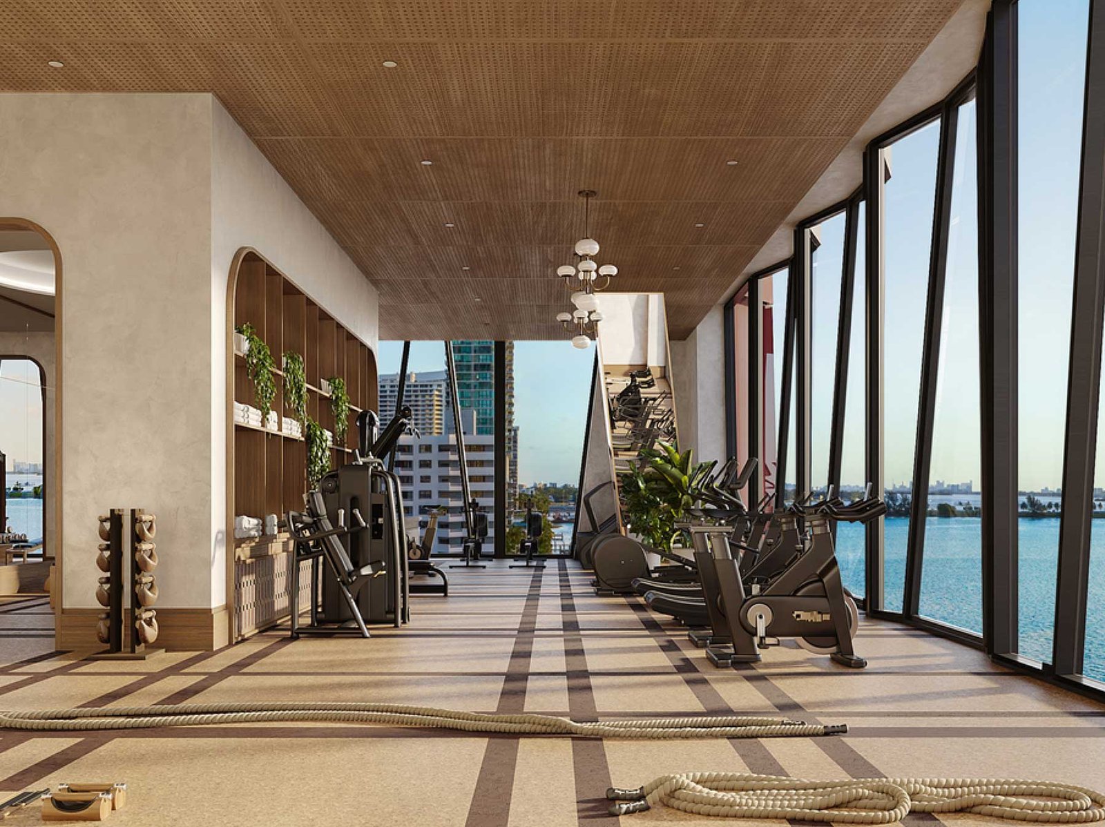 Villa Triplo penthouse at Villa Miami, a three-storey residence asking $55 million — developer rendering