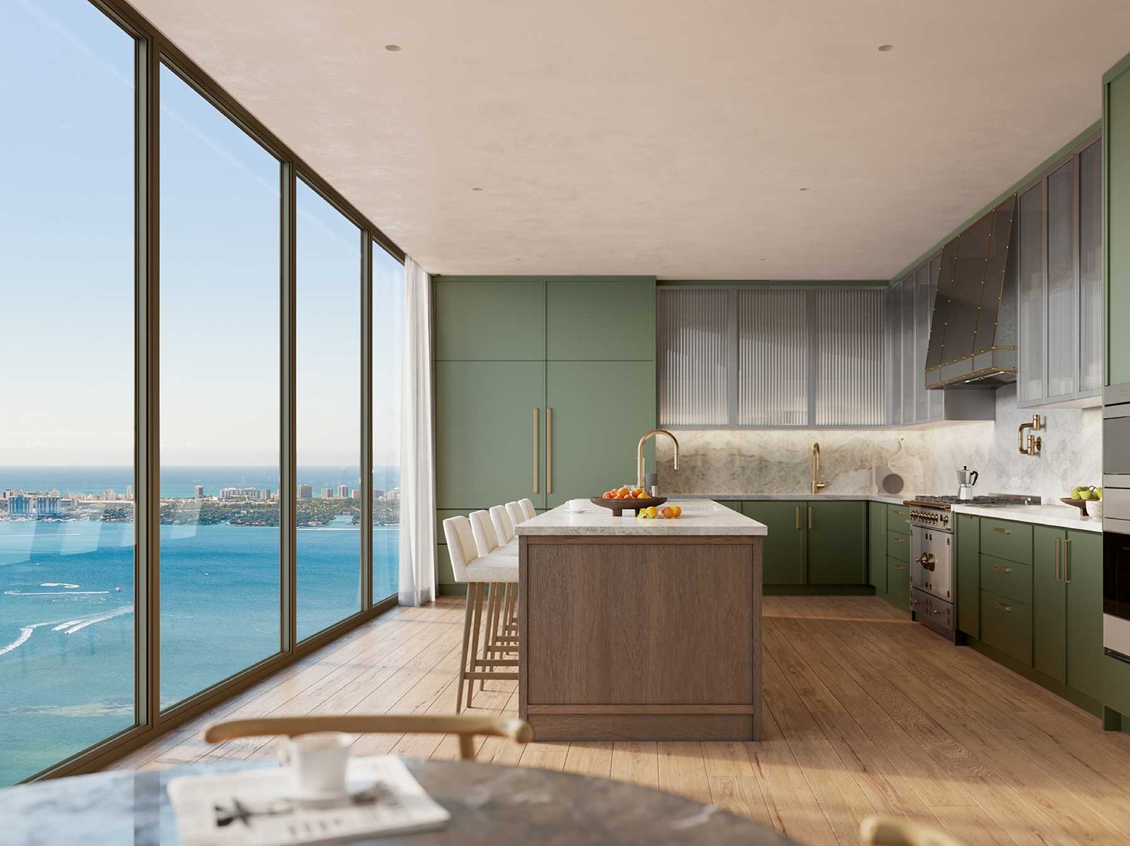 Villa Miami tower base and arrival sequence — developer rendering