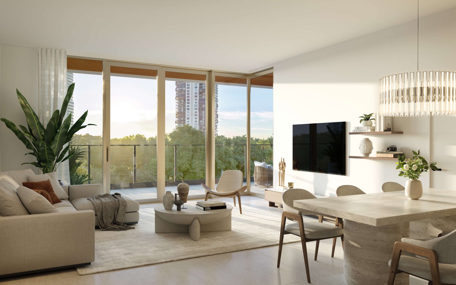 - 2200 Brickell A residence interior at 2200 Brickell — developer rendering