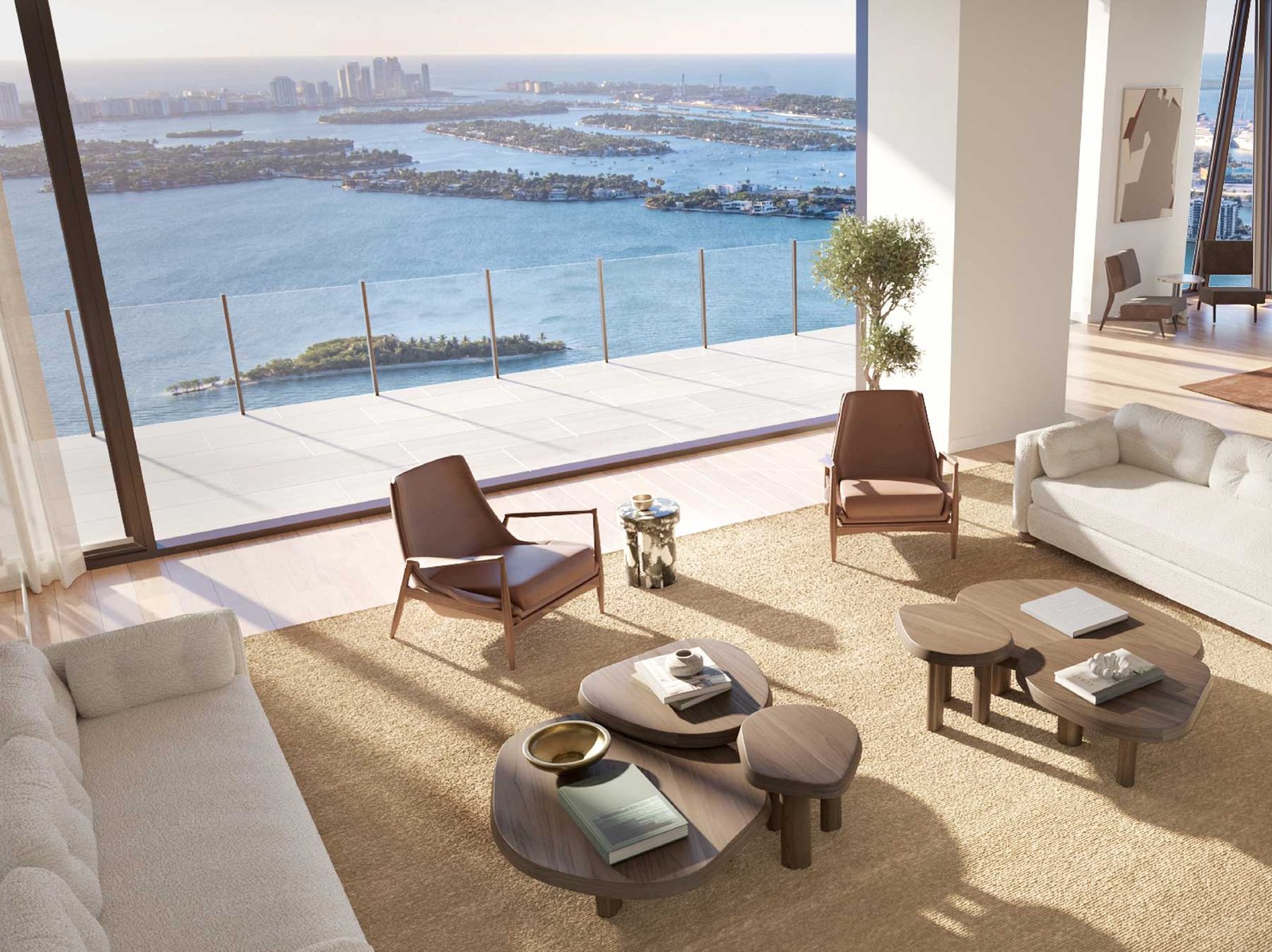 Villa Miami under construction above Biscayne Bay, Edgewater Miami