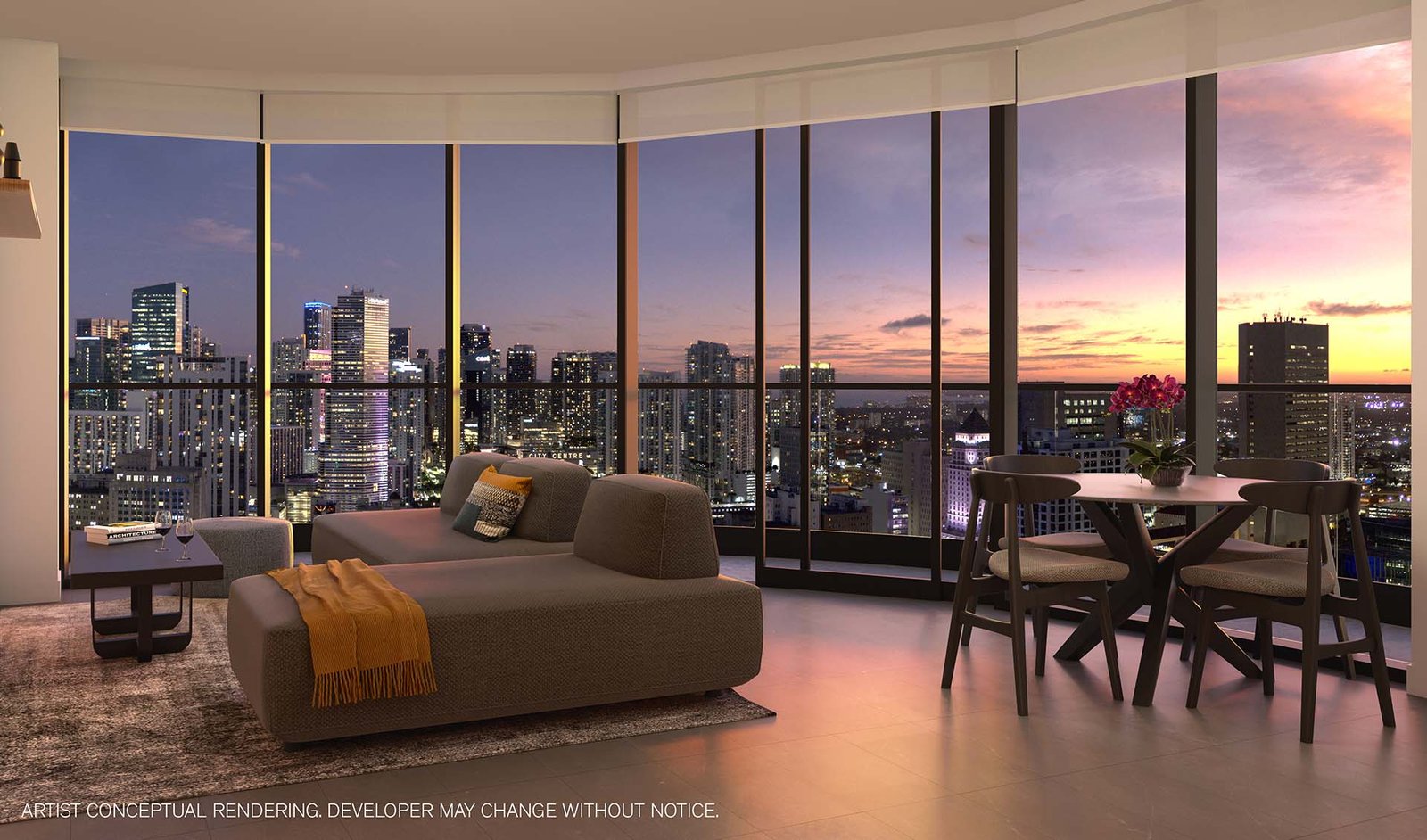 A residence interior at 501 First Residences — developer rendering