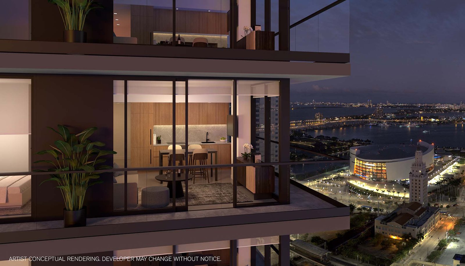 A residence interior at 501 First Residences — developer rendering