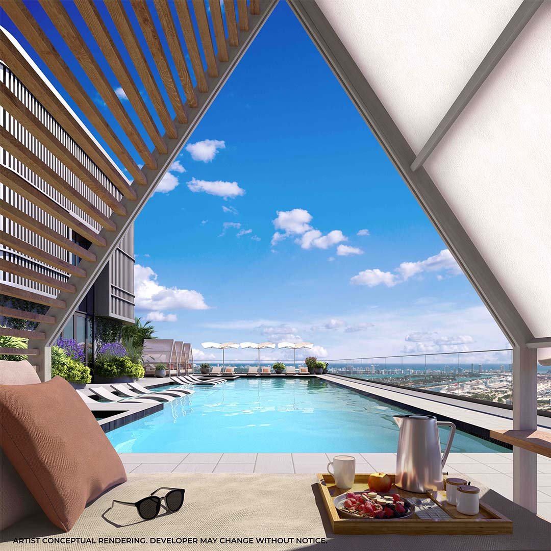 An amenity space at 501 First Residences — developer rendering