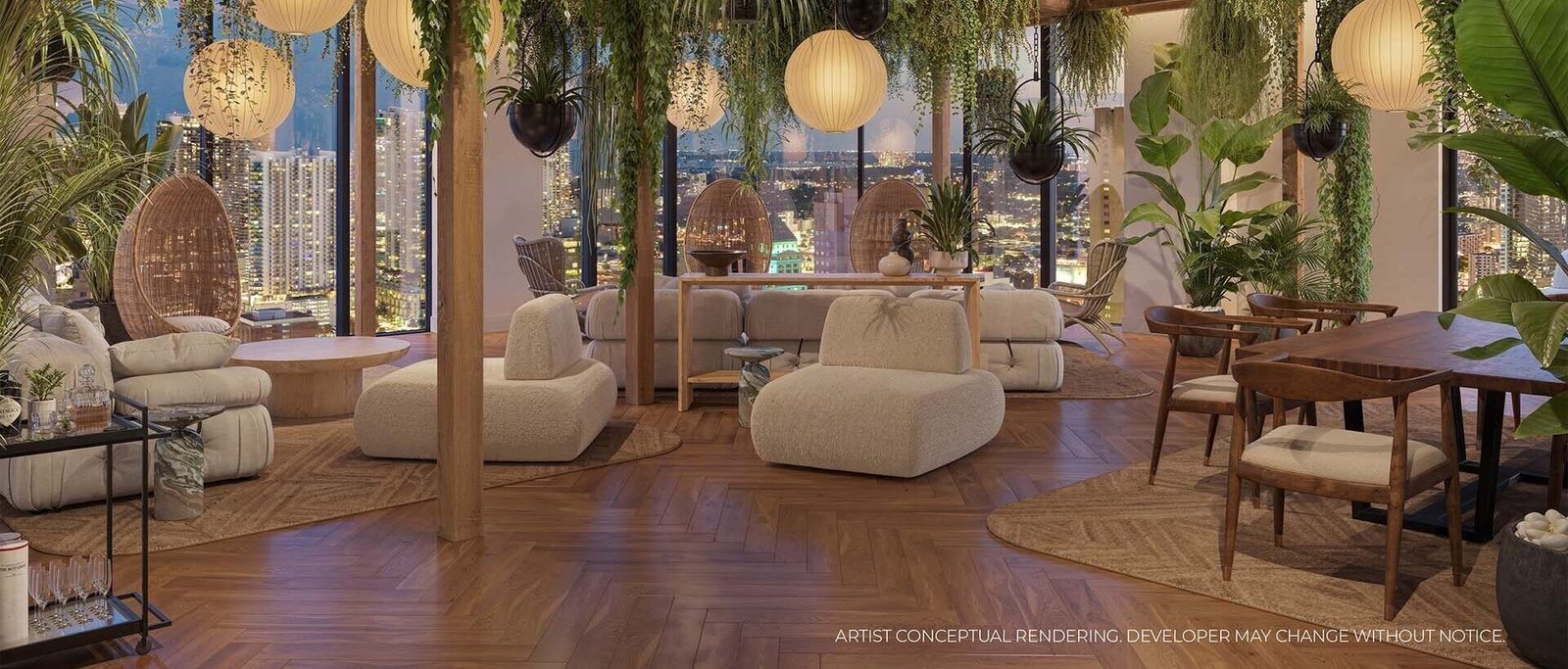 An amenity space at 501 First Residences — developer rendering