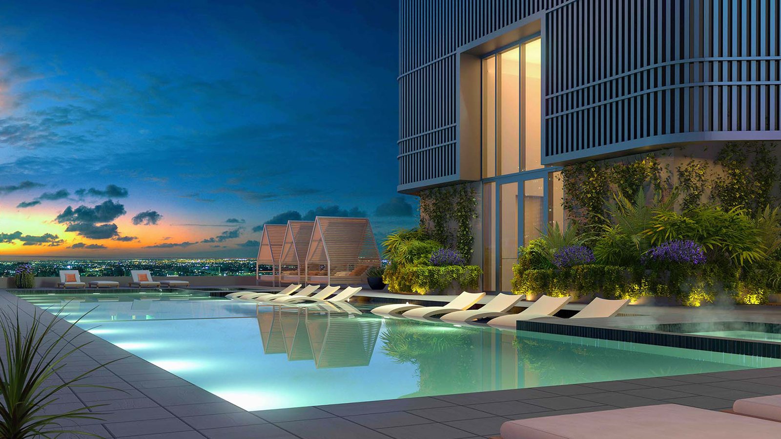 An amenity space at 501 First Residences — developer rendering