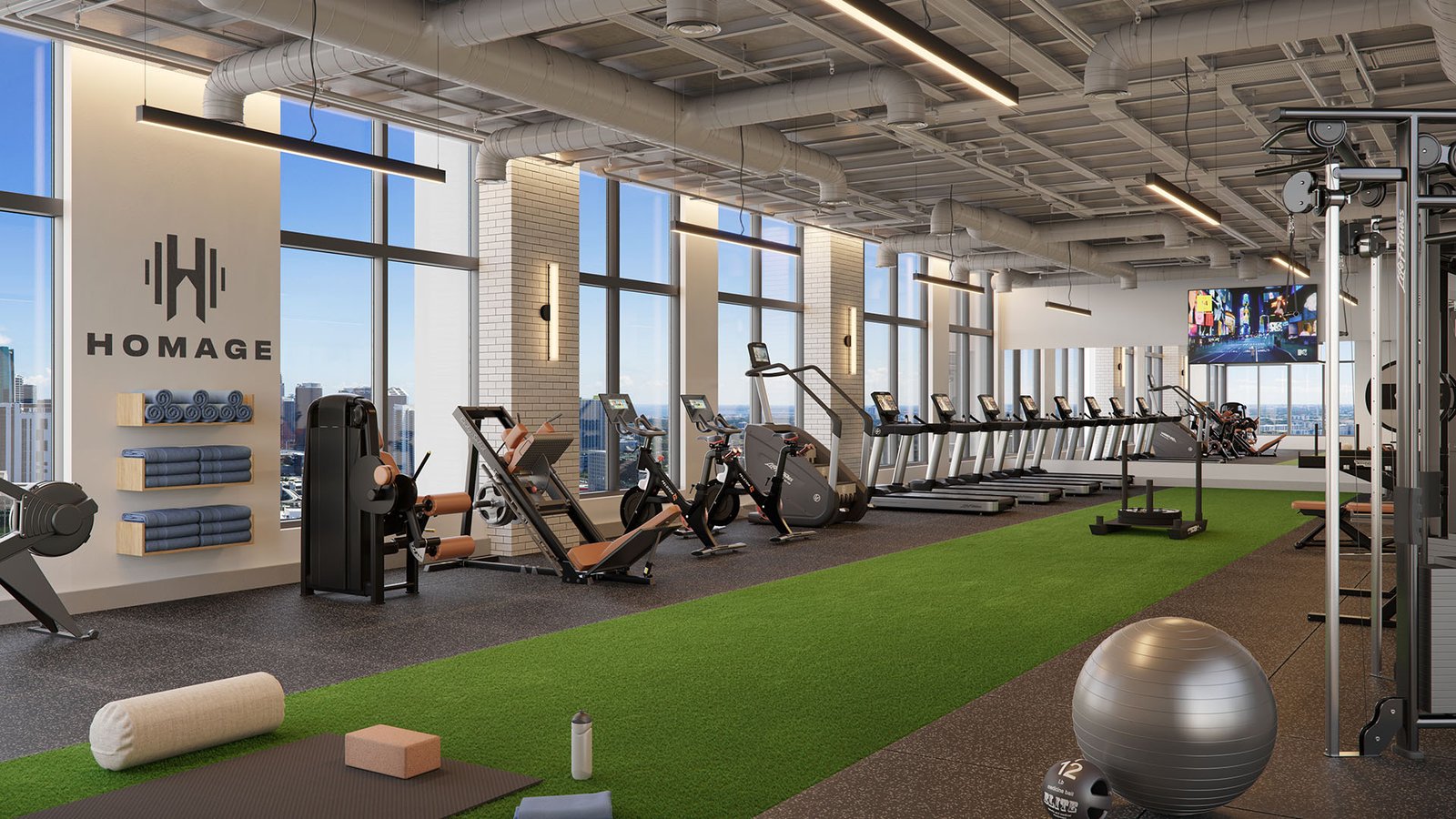 An amenity space at 501 First Residences — developer rendering