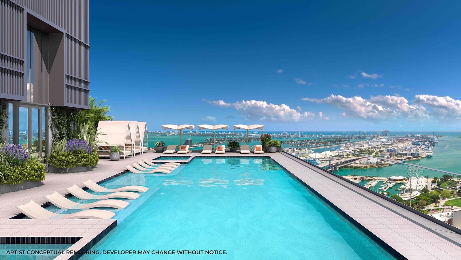 An amenity space at 501 First Residences — developer rendering