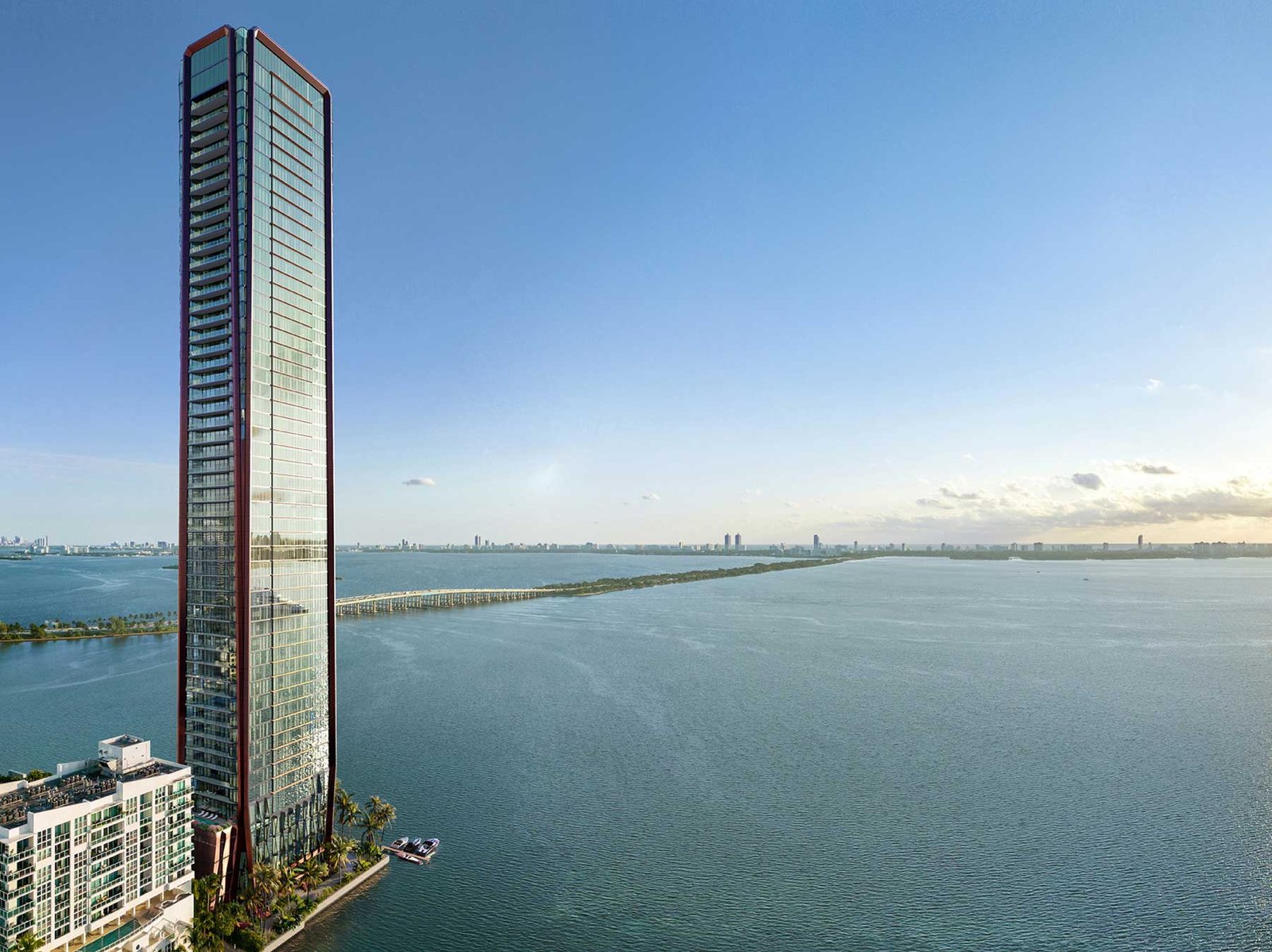 Major Food Group restaurant and bar at the base of Villa Miami — developer rendering