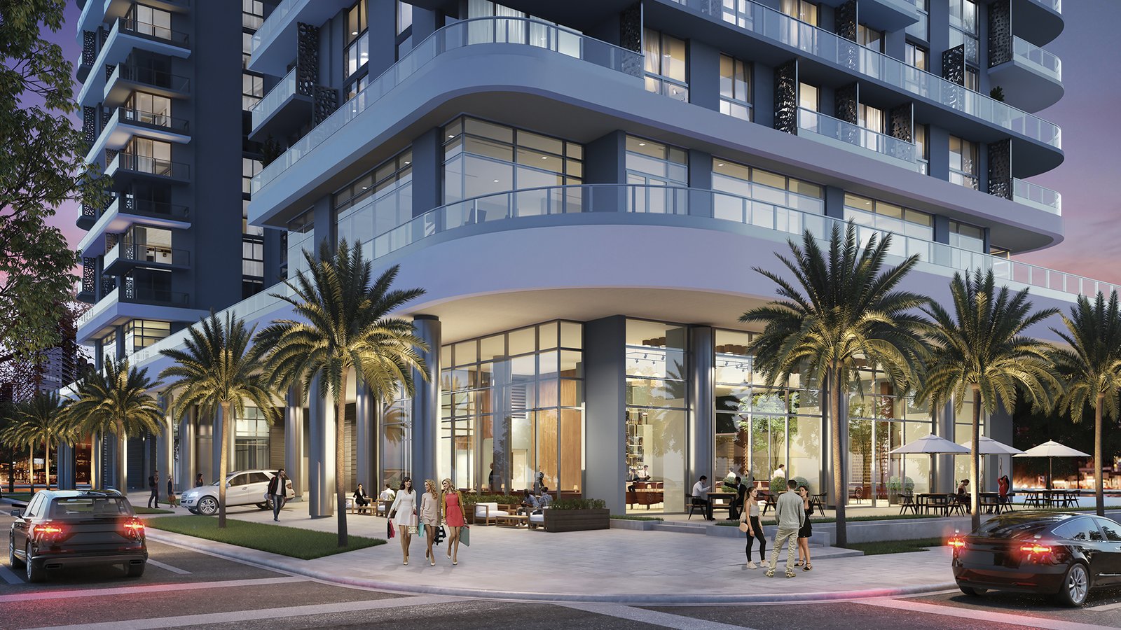 600 Miami Worldcenter at street level — developer rendering