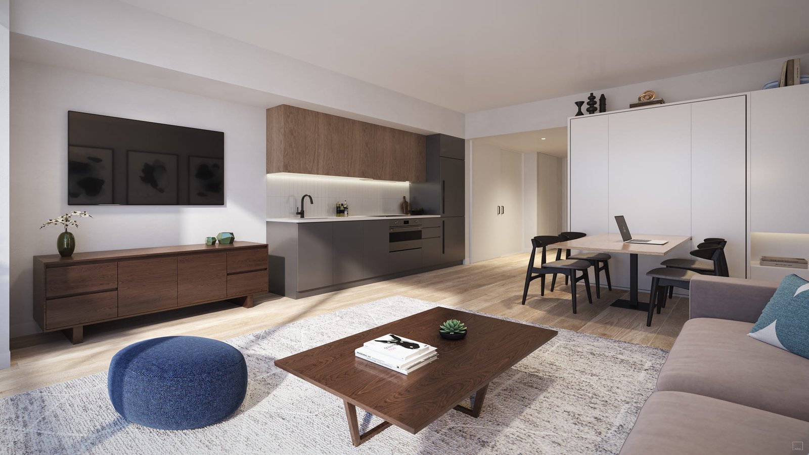 - 600 Miami Worldcenter A residence interior at 600 Miami Worldcenter — developer rendering