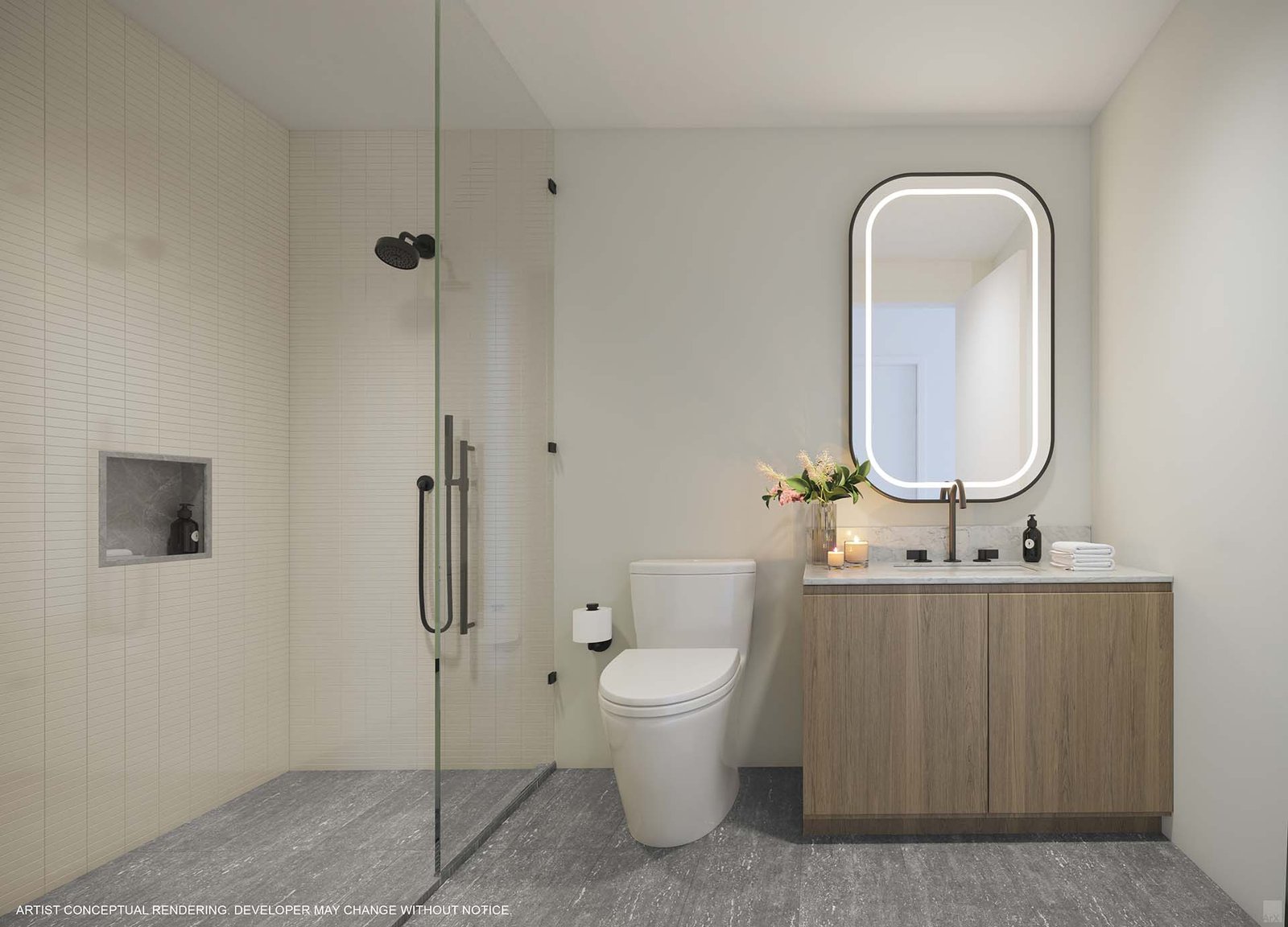 - 600 Miami Worldcenter A residence interior at 600 Miami Worldcenter — developer rendering