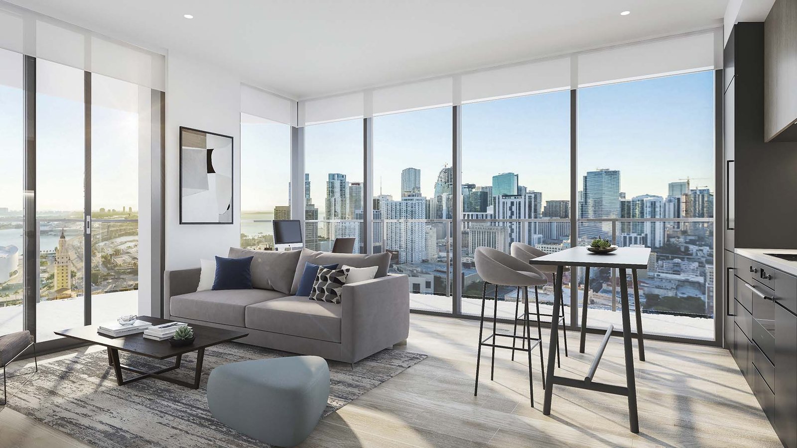 - 600 Miami Worldcenter A residence interior at 600 Miami Worldcenter — developer rendering