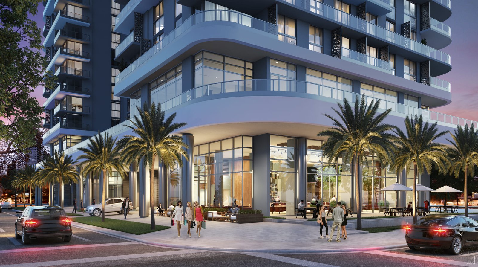 The arrival entrance at 600 Miami Worldcenter — developer rendering