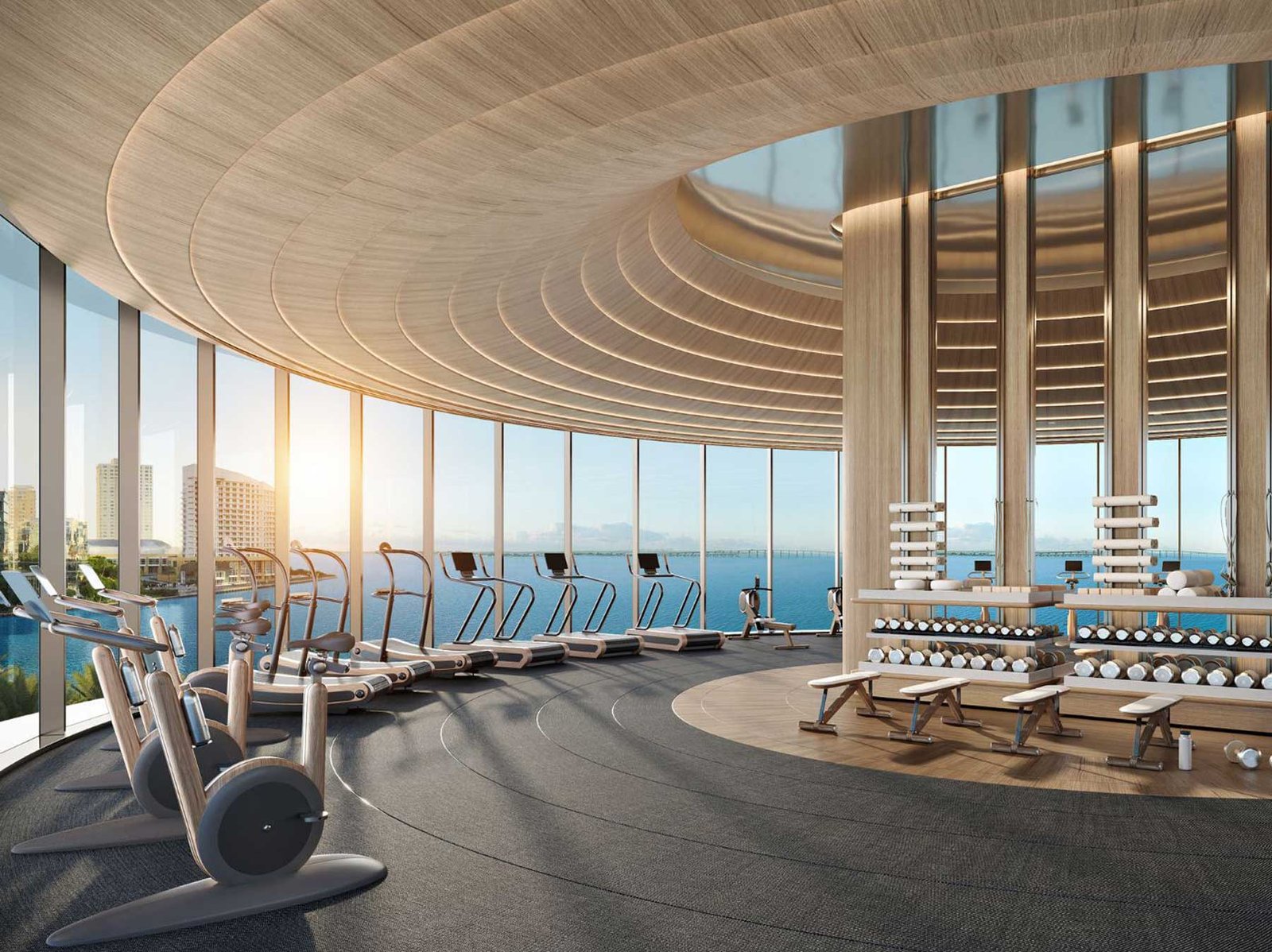 619 Brickell by Nobu terrace and skyline views — developer rendering