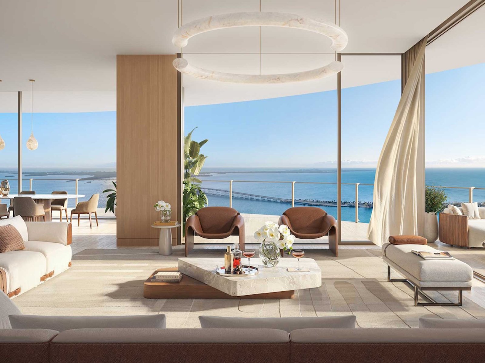 619 Brickell by Nobu tower base and church integration — developer rendering