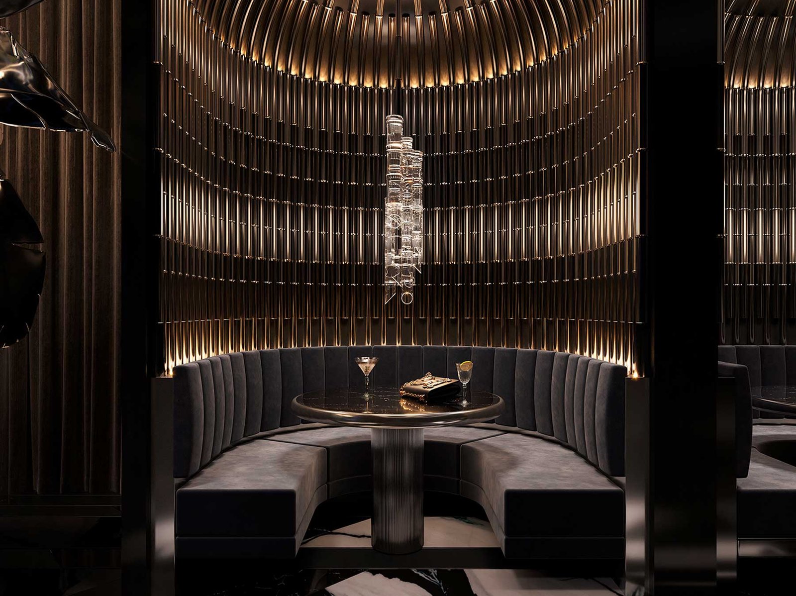 888 Brickell dining room interior — developer rendering
