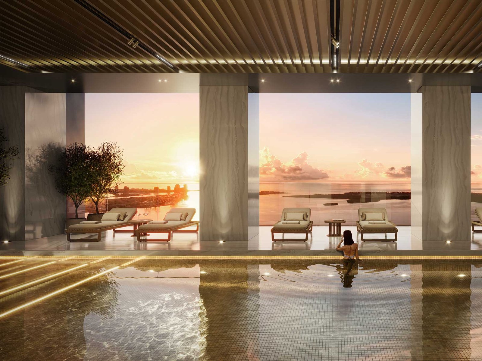 888 Brickell amenity level — developer rendering