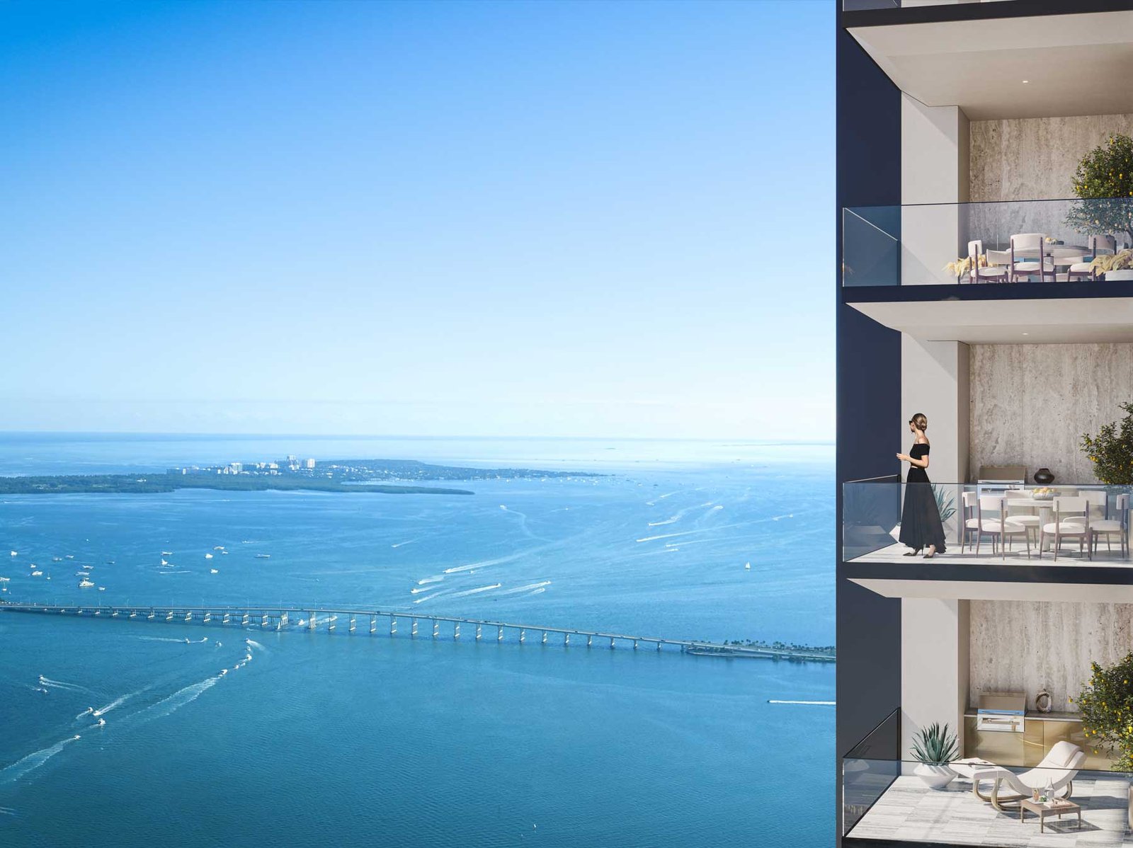 888 Brickell street-level view on Brickell Avenue — developer rendering
