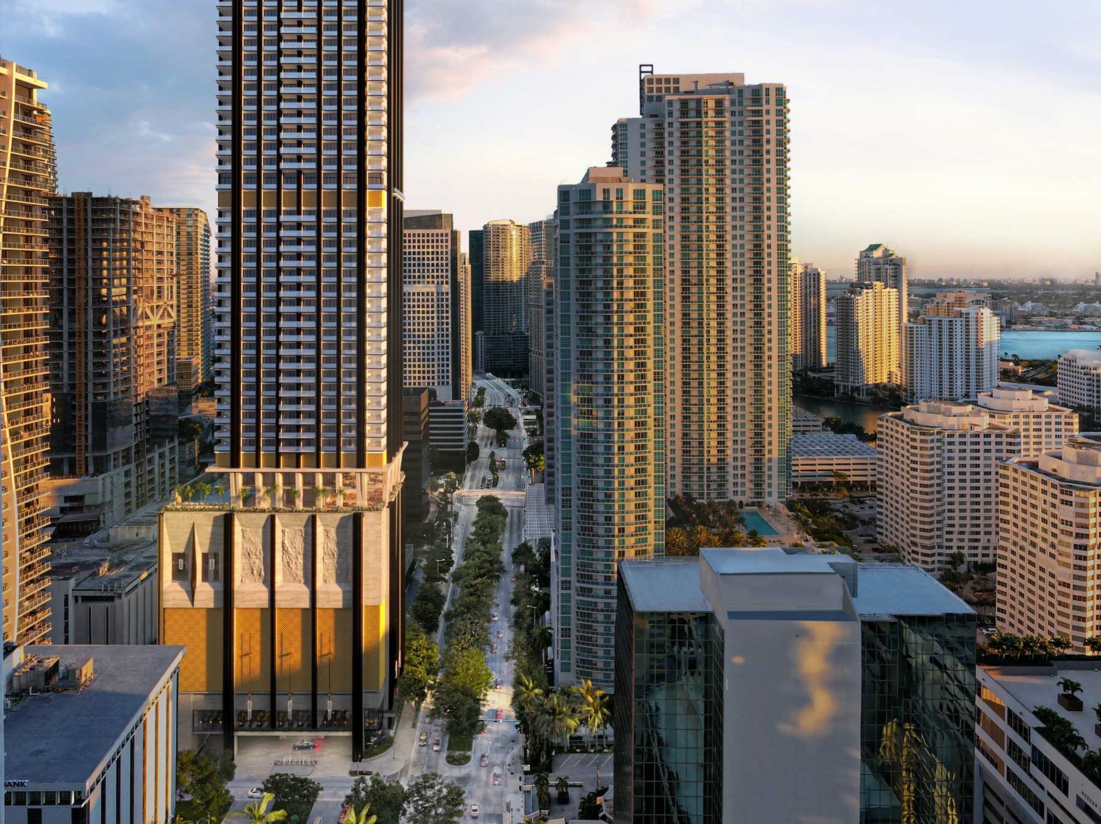 888 Brickell site at Brickell Avenue and Southeast 10th Street — developer rendering