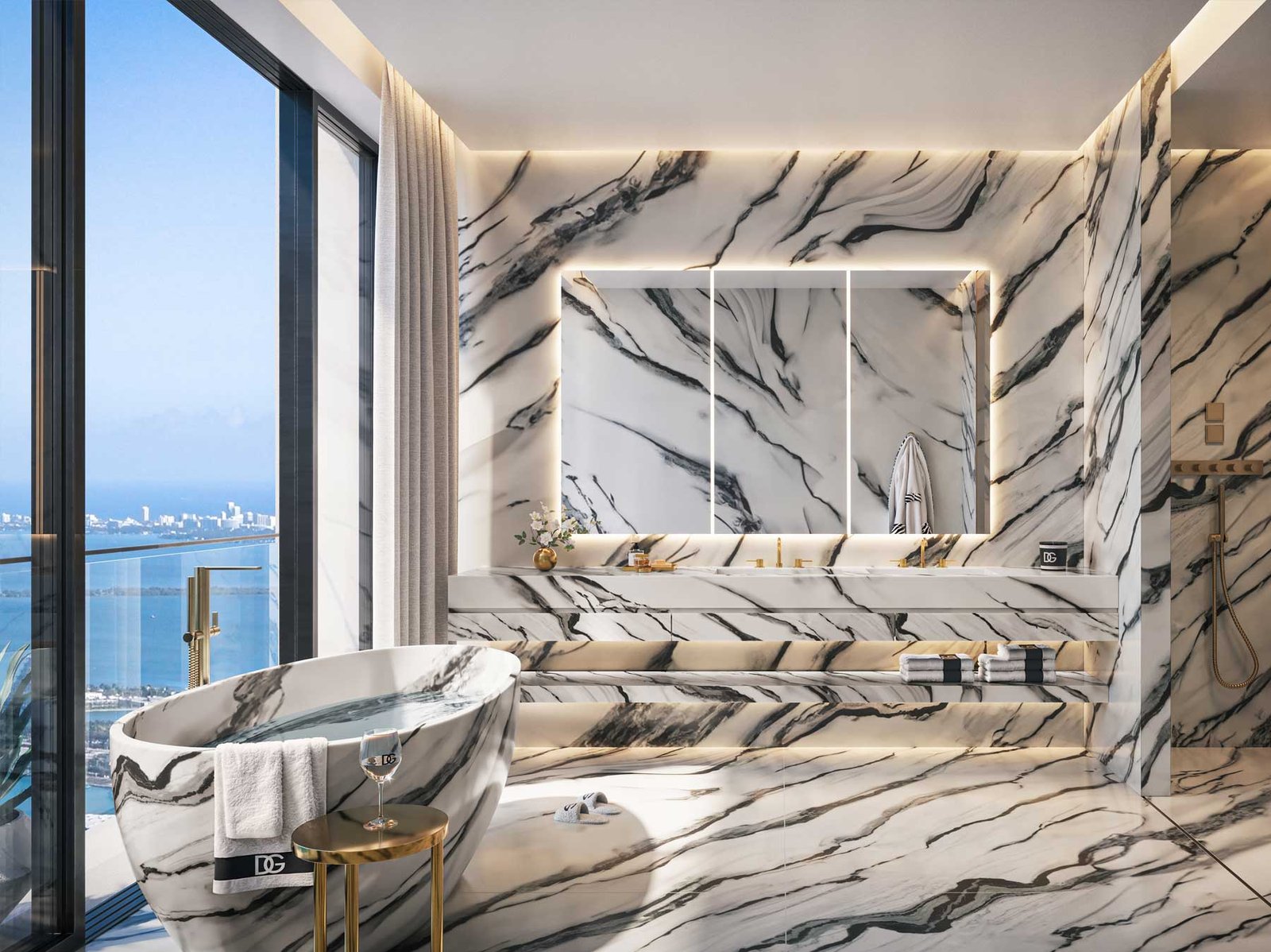 888 Brickell entrance and arrival sequence — developer rendering