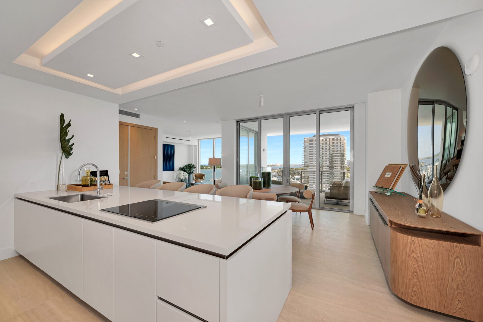 A finished residence kitchen at ALBA Palm Beach