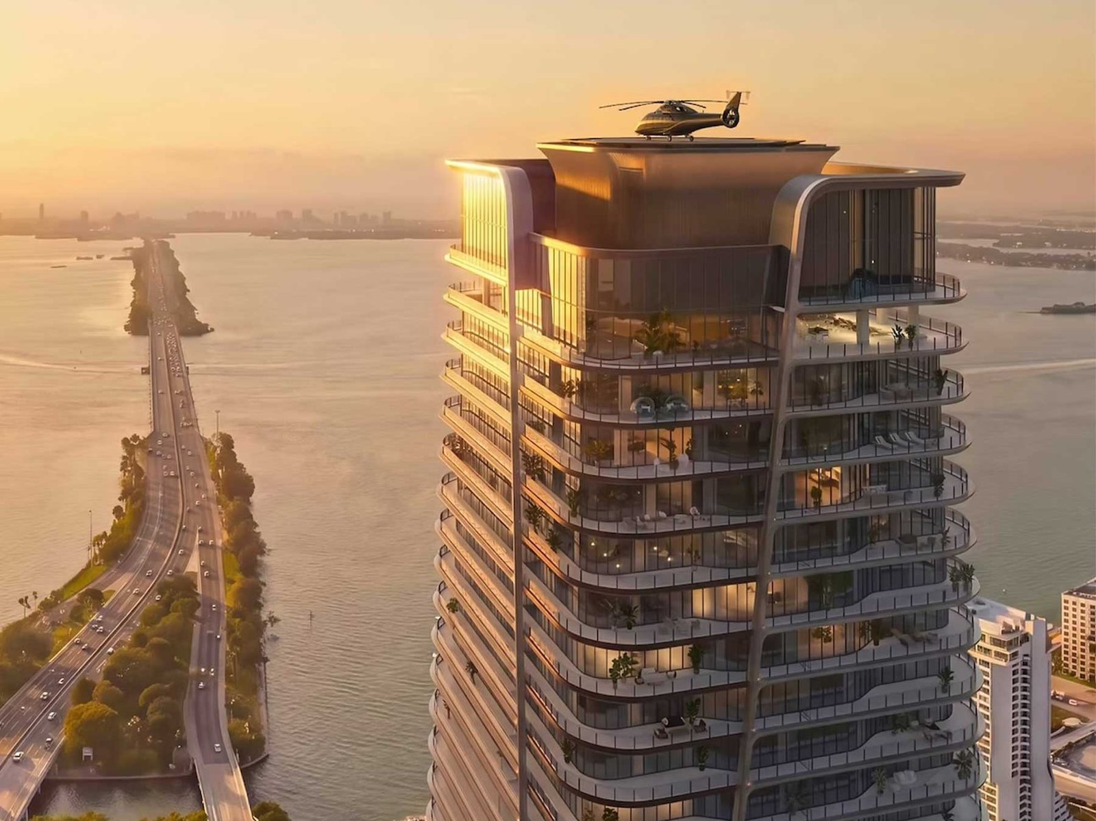 Anantara Miami Resort & Residences pool and terrace level — developer rendering