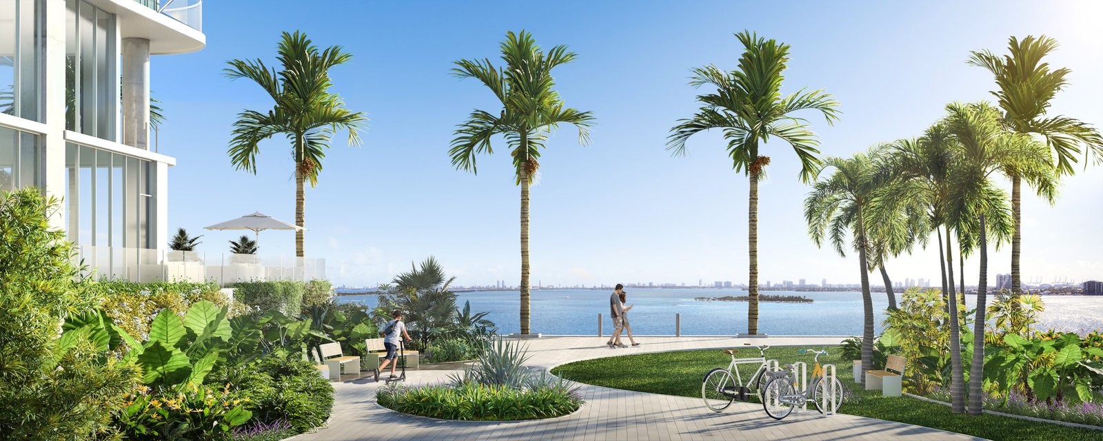 The pool deck at Aria Reserve — developer rendering