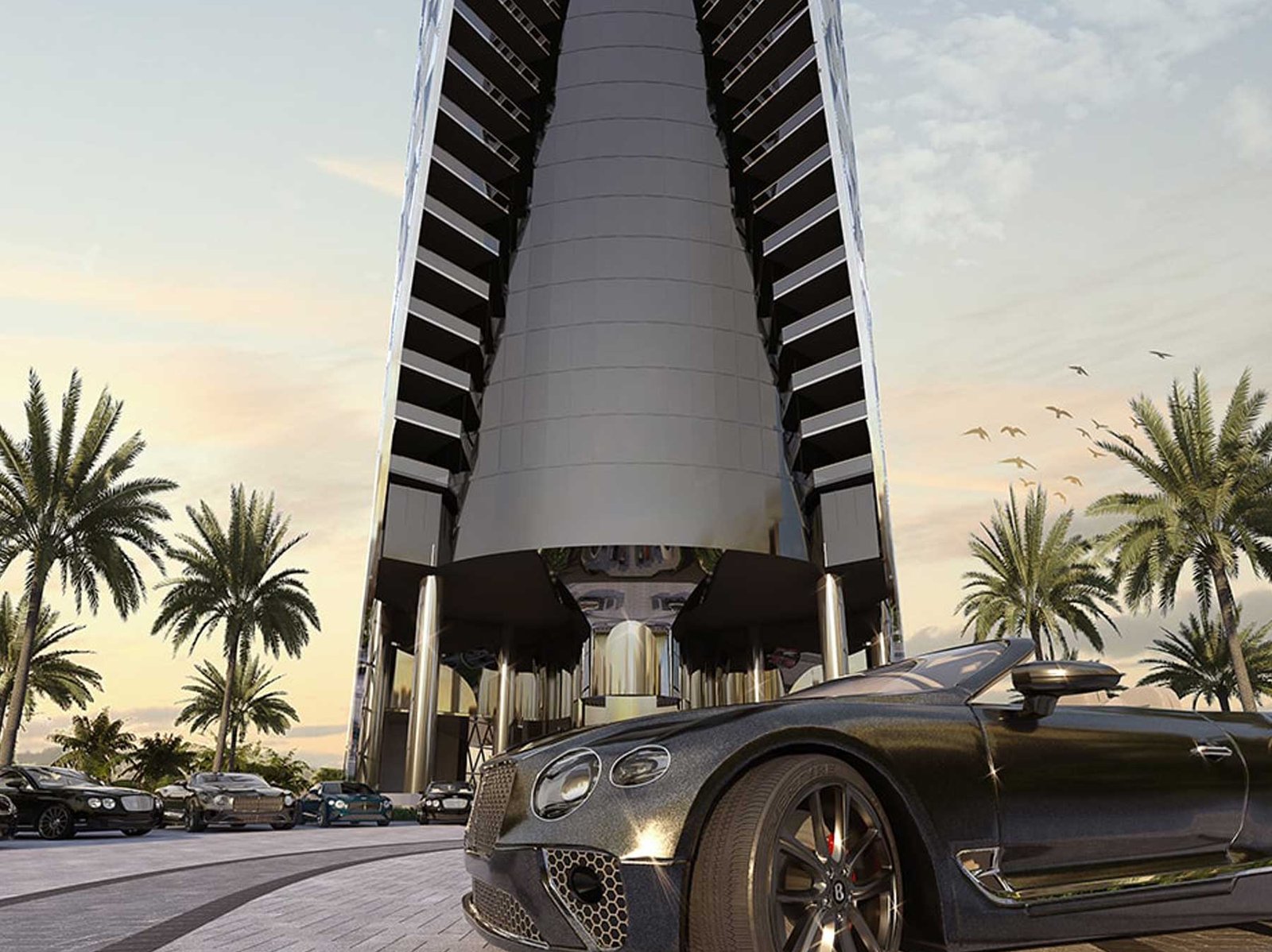 Bentley Residences Miami amenity deck and pool — developer rendering