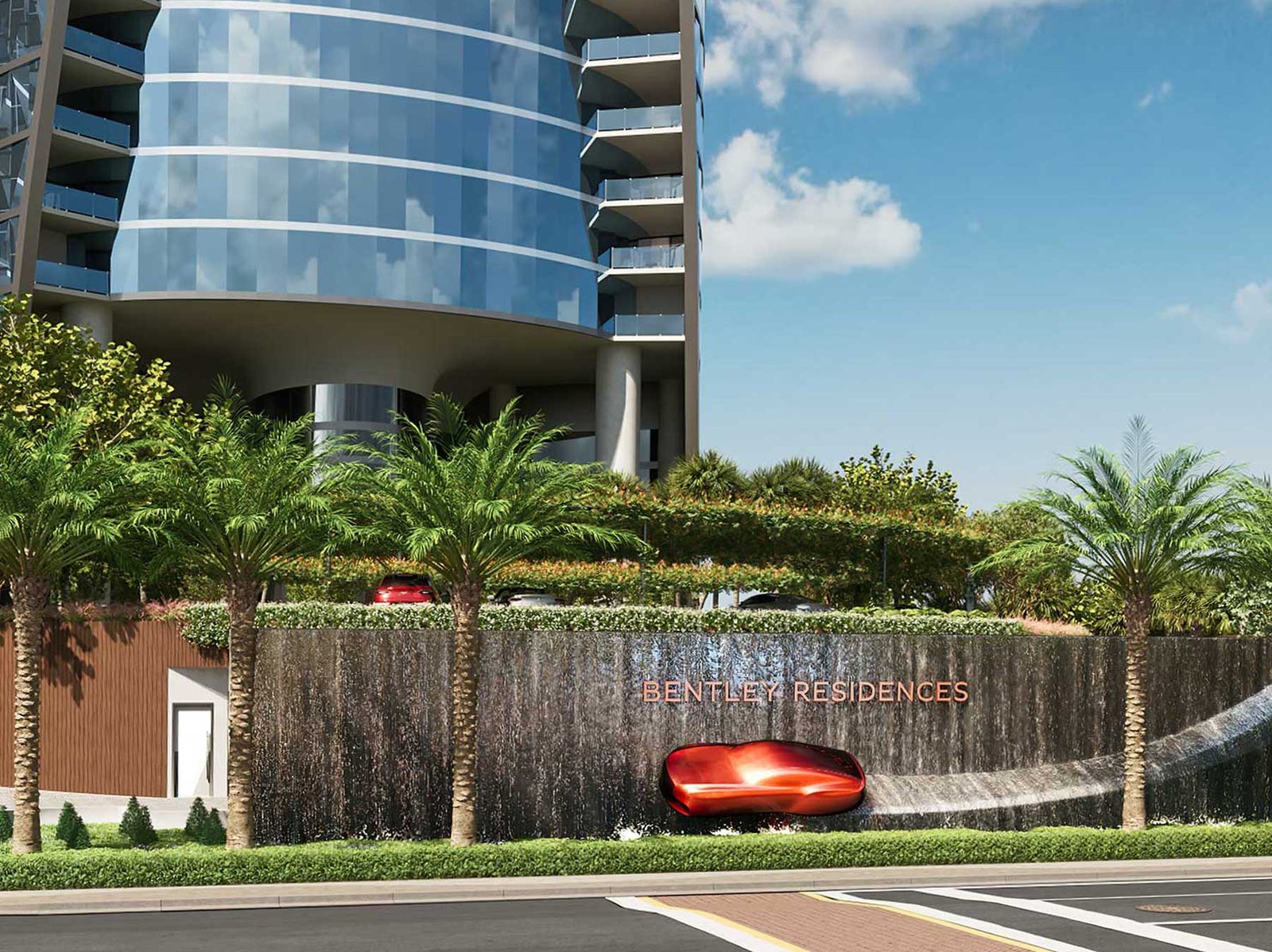 Bentley Residences Miami penthouse interior — developer rendering