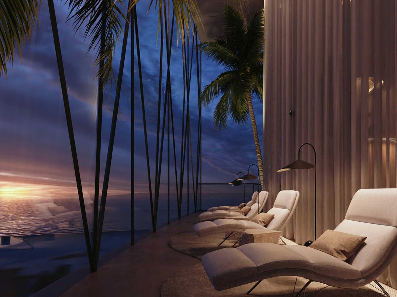 Bentley Residences Miami tower and oceanfront, Sunny Isles Beach — developer rendering