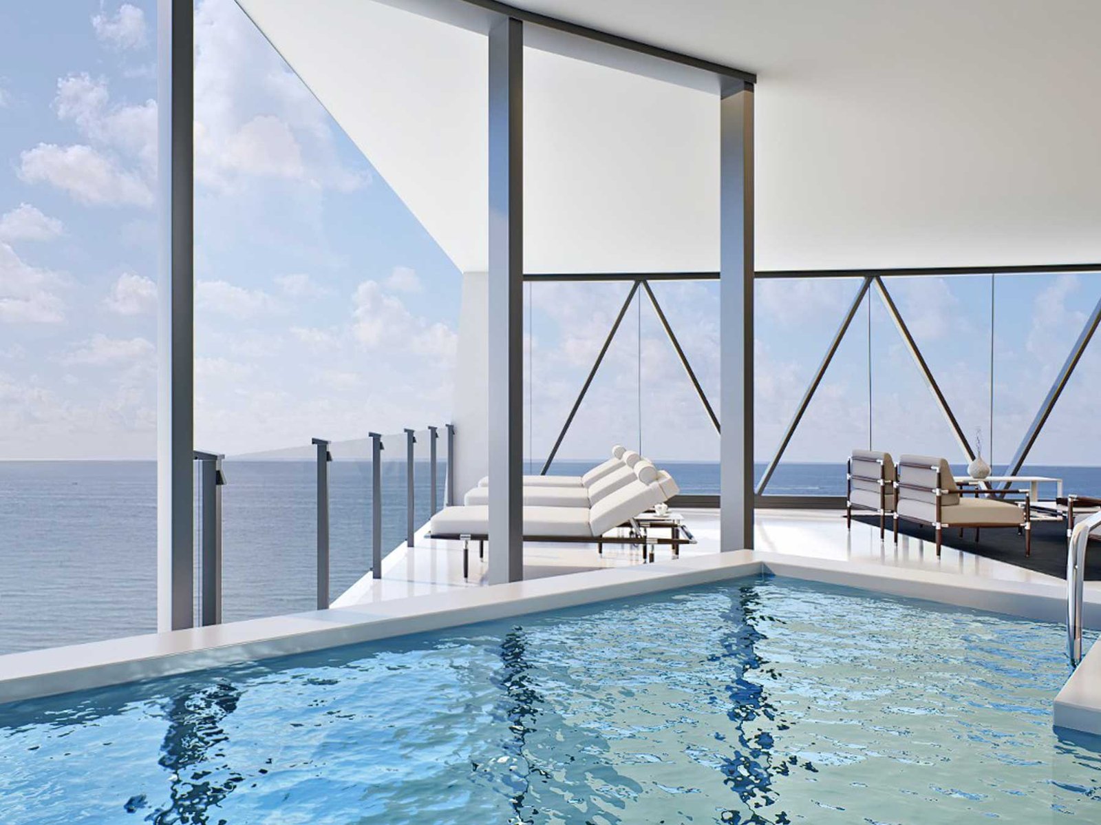 Bentley Residences Miami in-unit garage with electric vehicle charging — developer rendering
