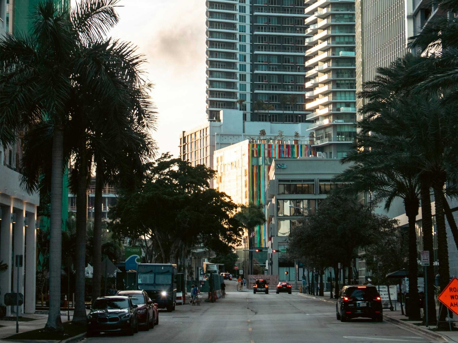 Downtown Miami and Brickell skyline at dusk