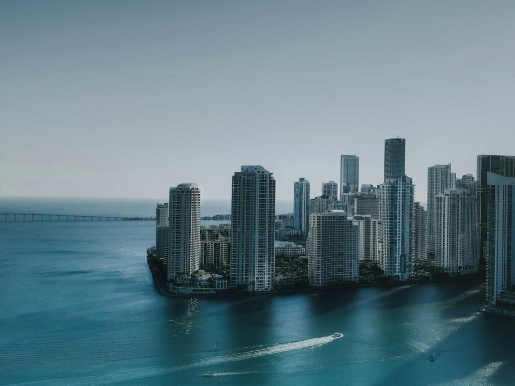 - Icon Brickell Aerial of Brickell and Brickell Key from Biscayne Bay