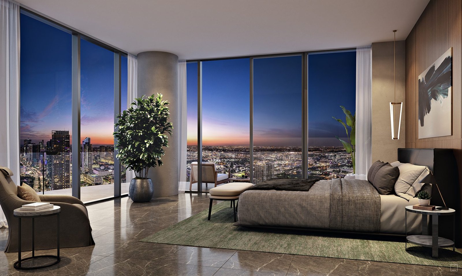 - Casa Bella Residences A penthouse bedroom at Casa Bella Residences — developer rendering