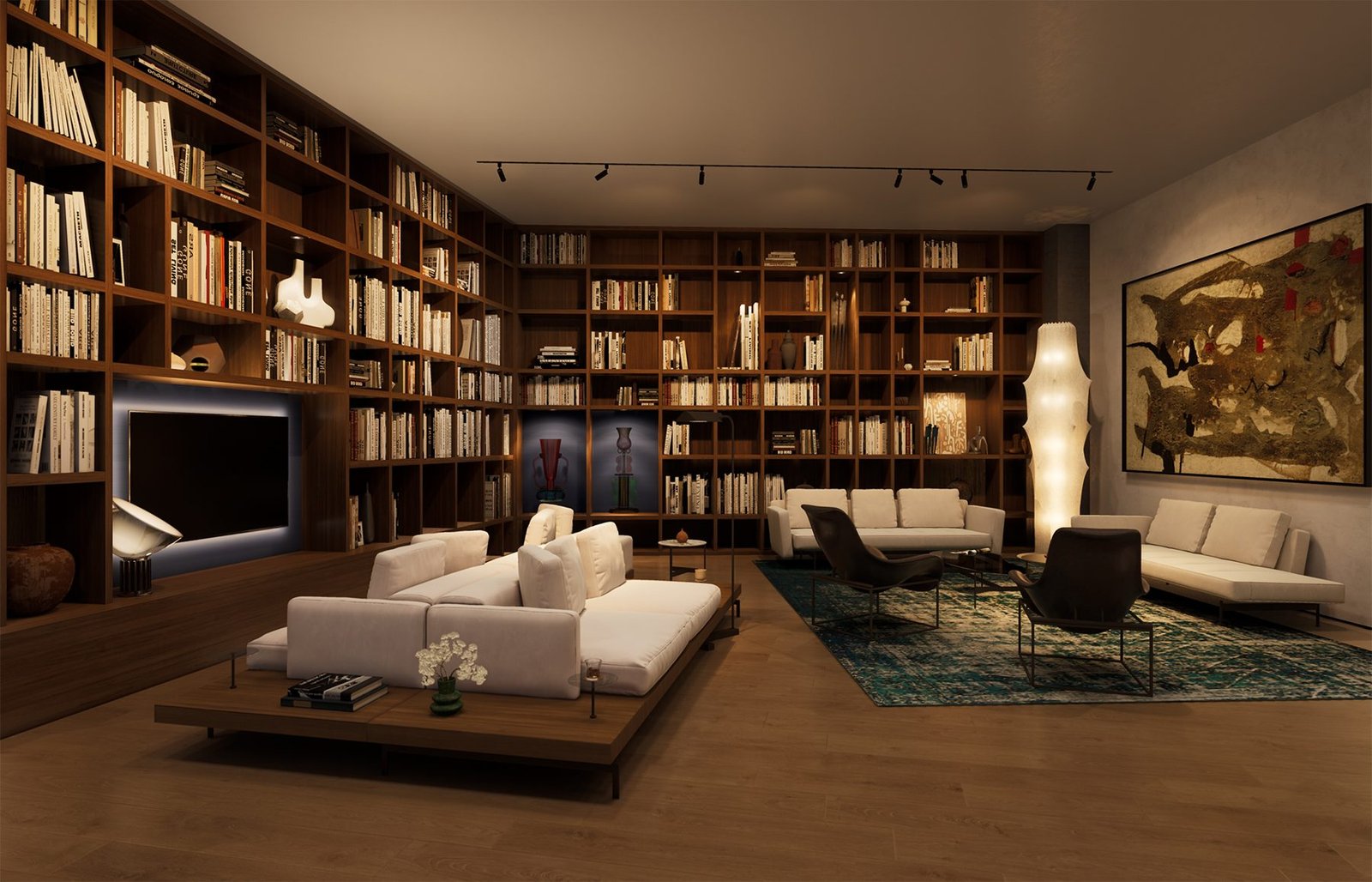 - Casa Bella Residences The library at Casa Bella Residences — developer rendering