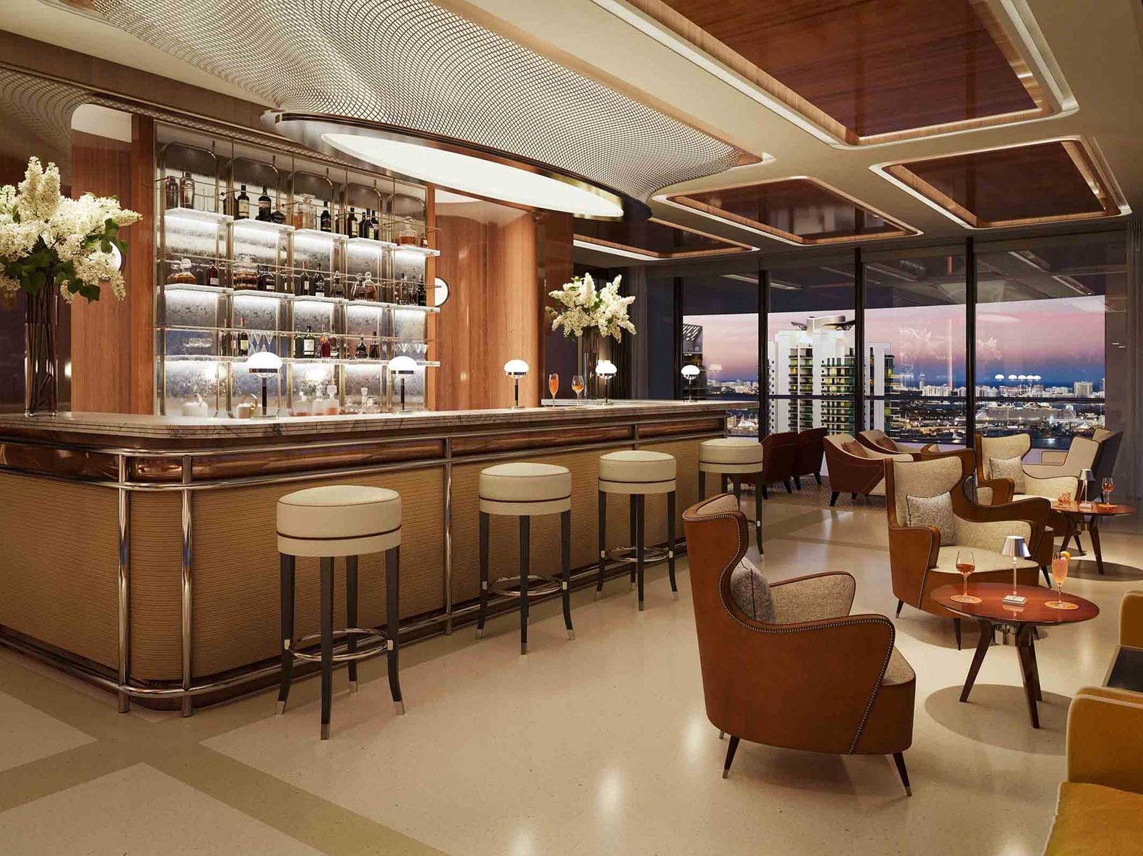 Cipriani Residences Miami crown and upper floors — developer rendering