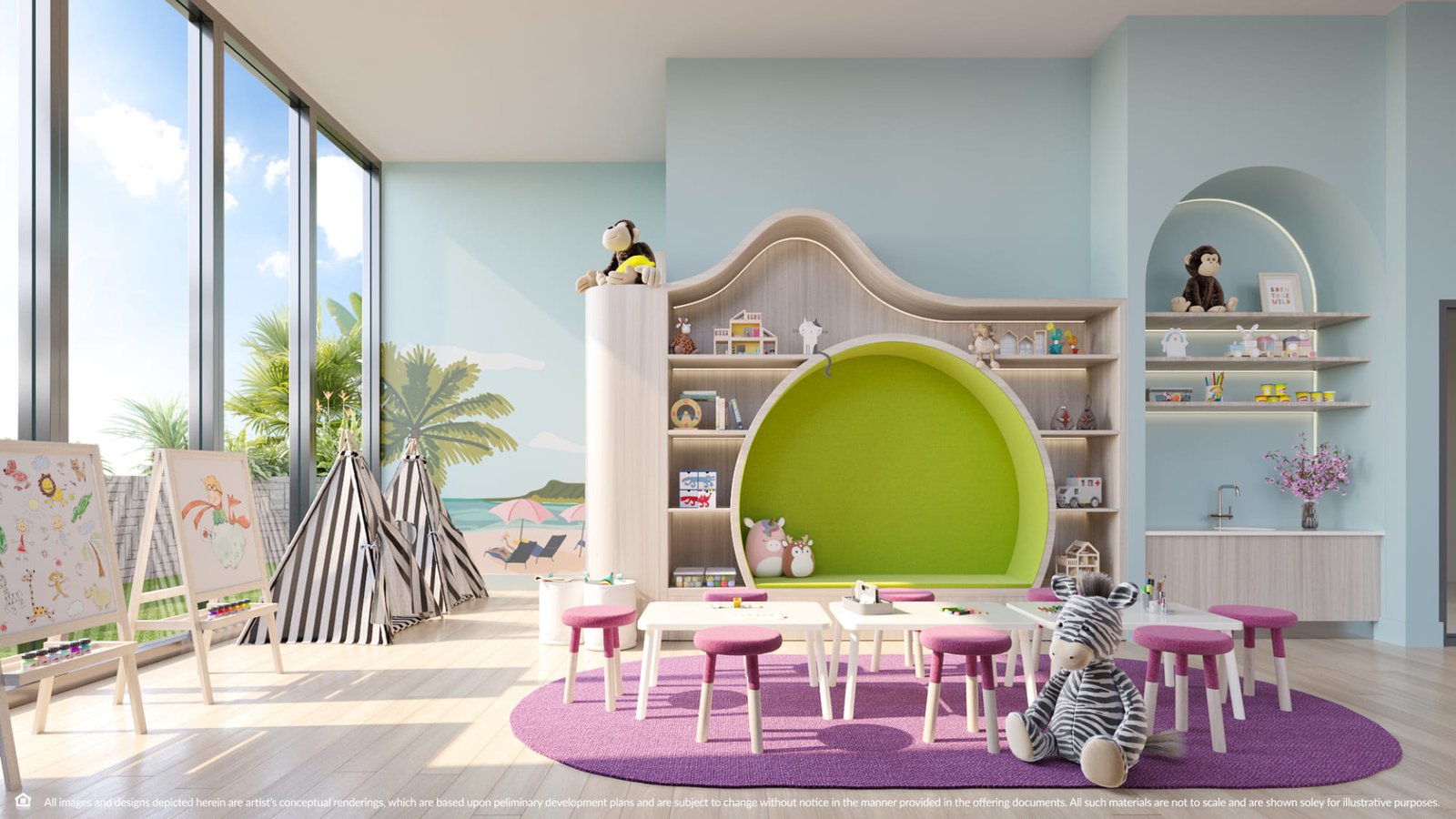 The children's room at Continuum Club & Residences — developer rendering