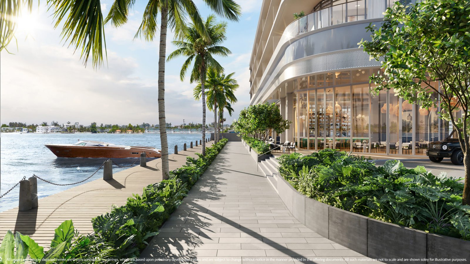 The island walk at Continuum Club &amp;amp; Residences — developer rendering