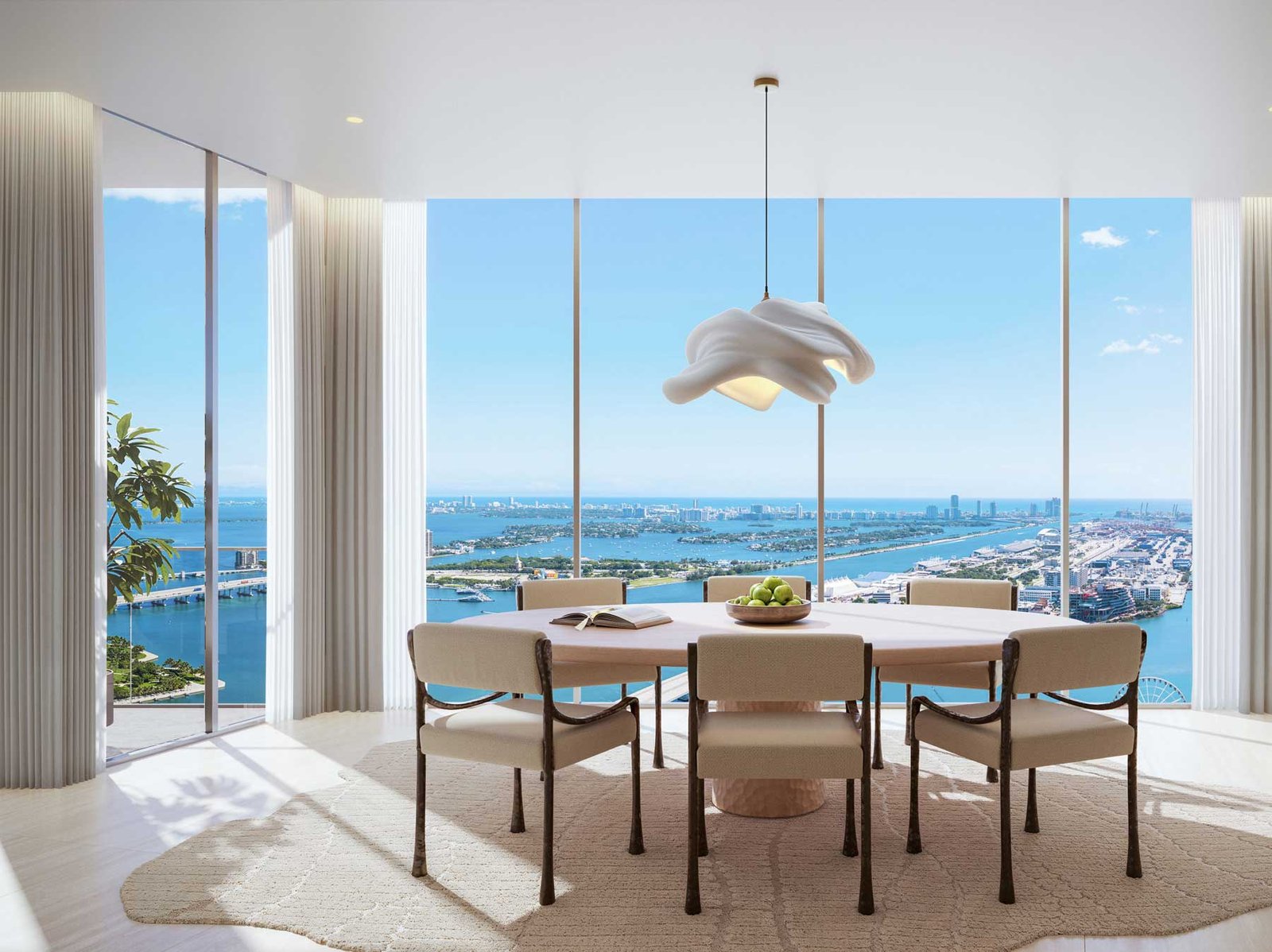 Delano Residences Miami kitchen with Italkraft cabinetry and Sub-Zero appliances — developer rendering