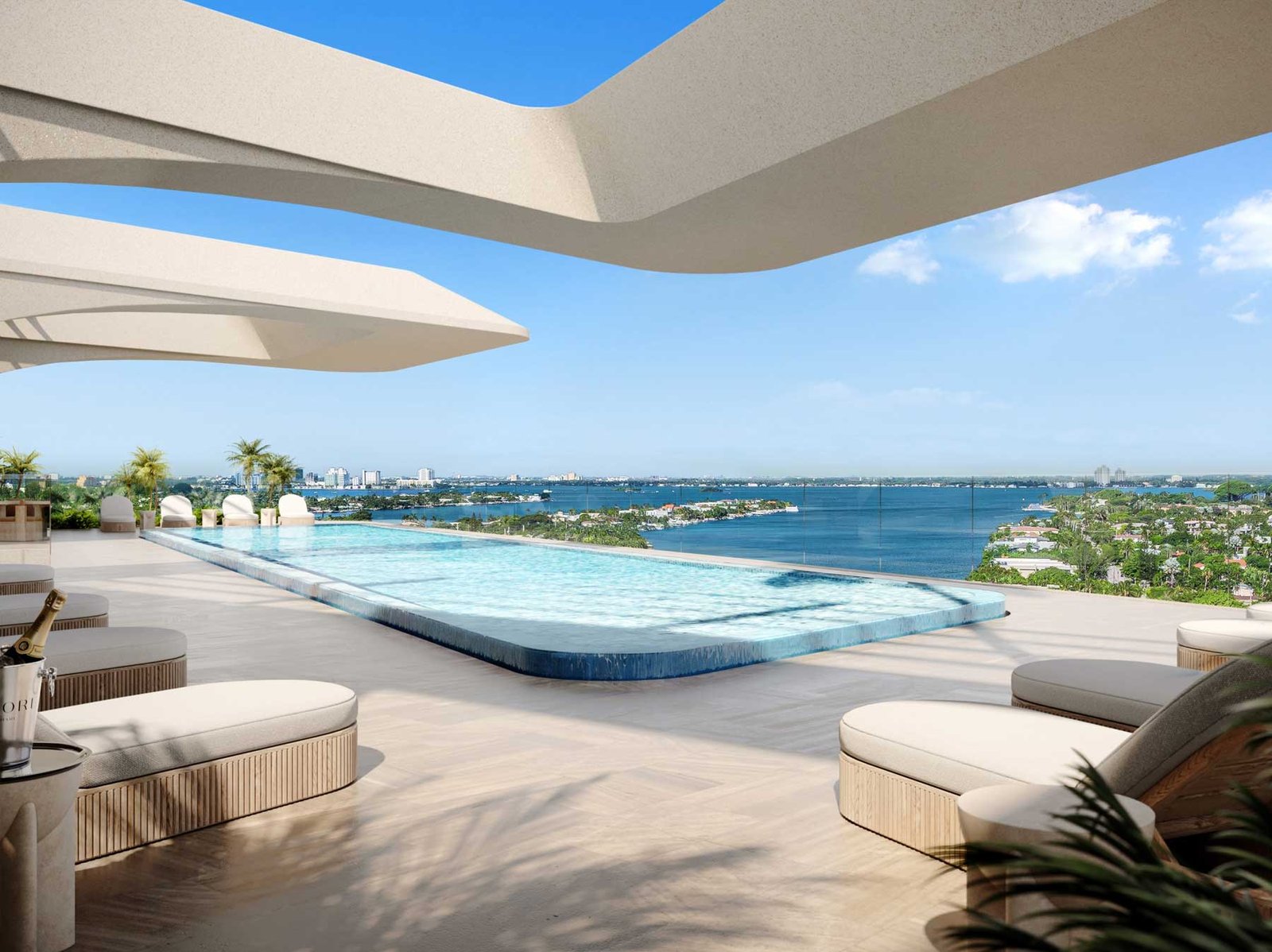 The Delmore terrace and ocean frontage — developer rendering