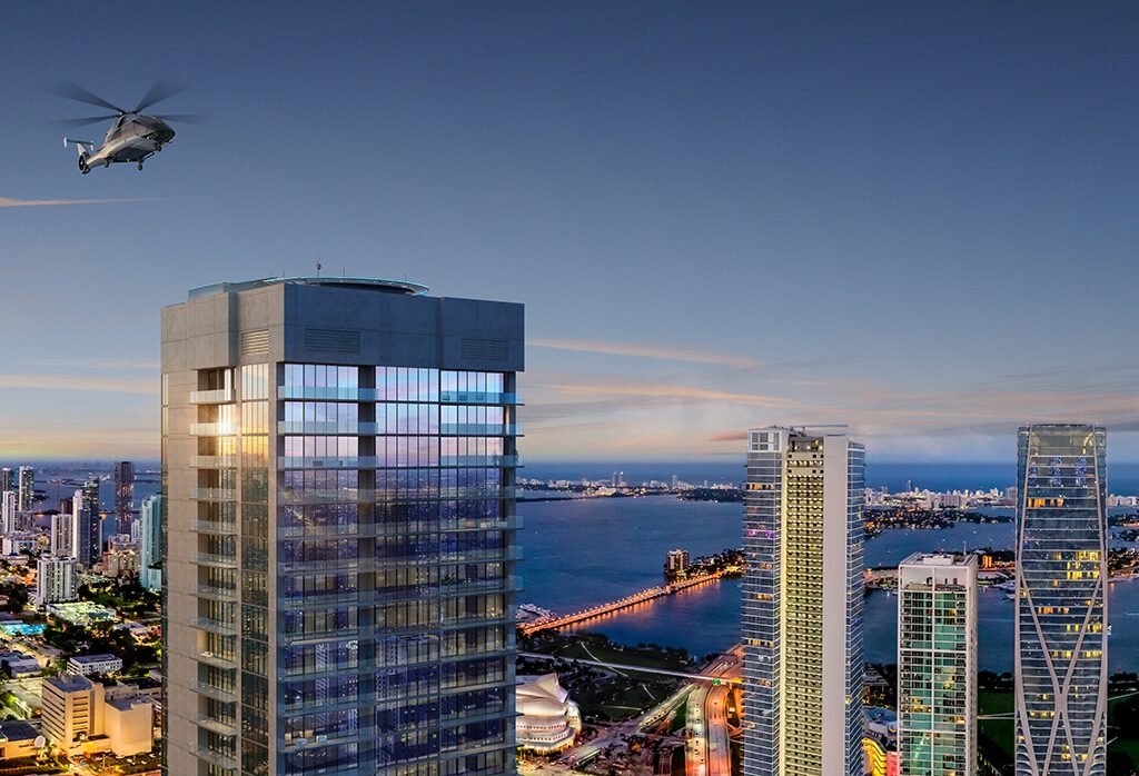 E11EVEN Residences over downtown Miami — developer rendering