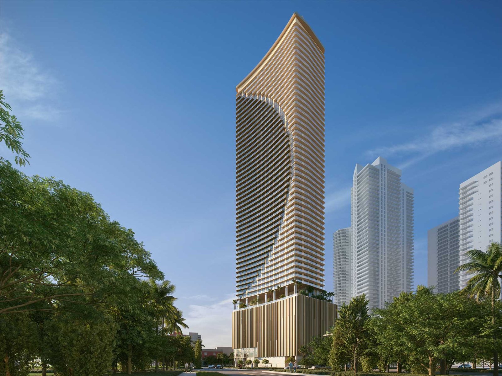 Edge House Miami and the Edgewater skyline over Biscayne Bay — developer rendering