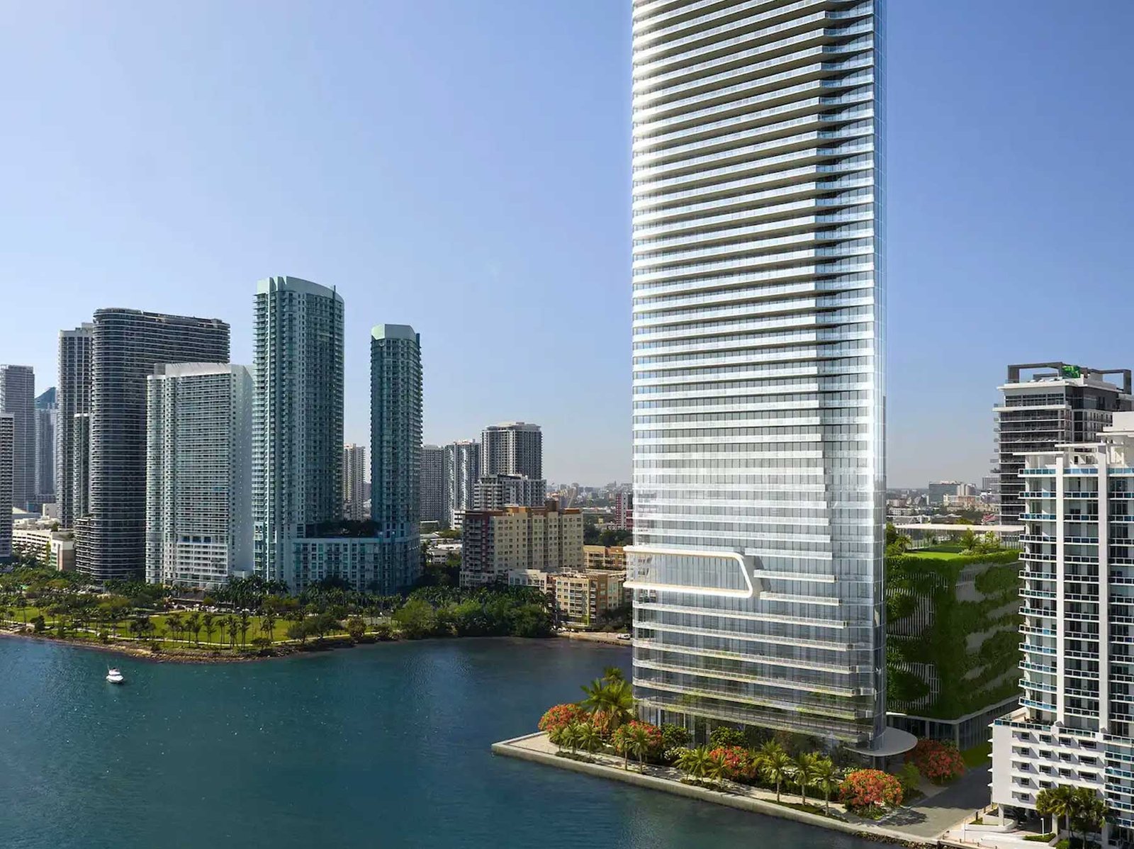 The EDITION Residences, 2121 North Bayshore Drive, Edgewater Miami &mdash; tower and amenity deck 2