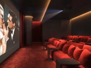 The screening room at The EDITION Residences, Miami Edgewater — developer rendering