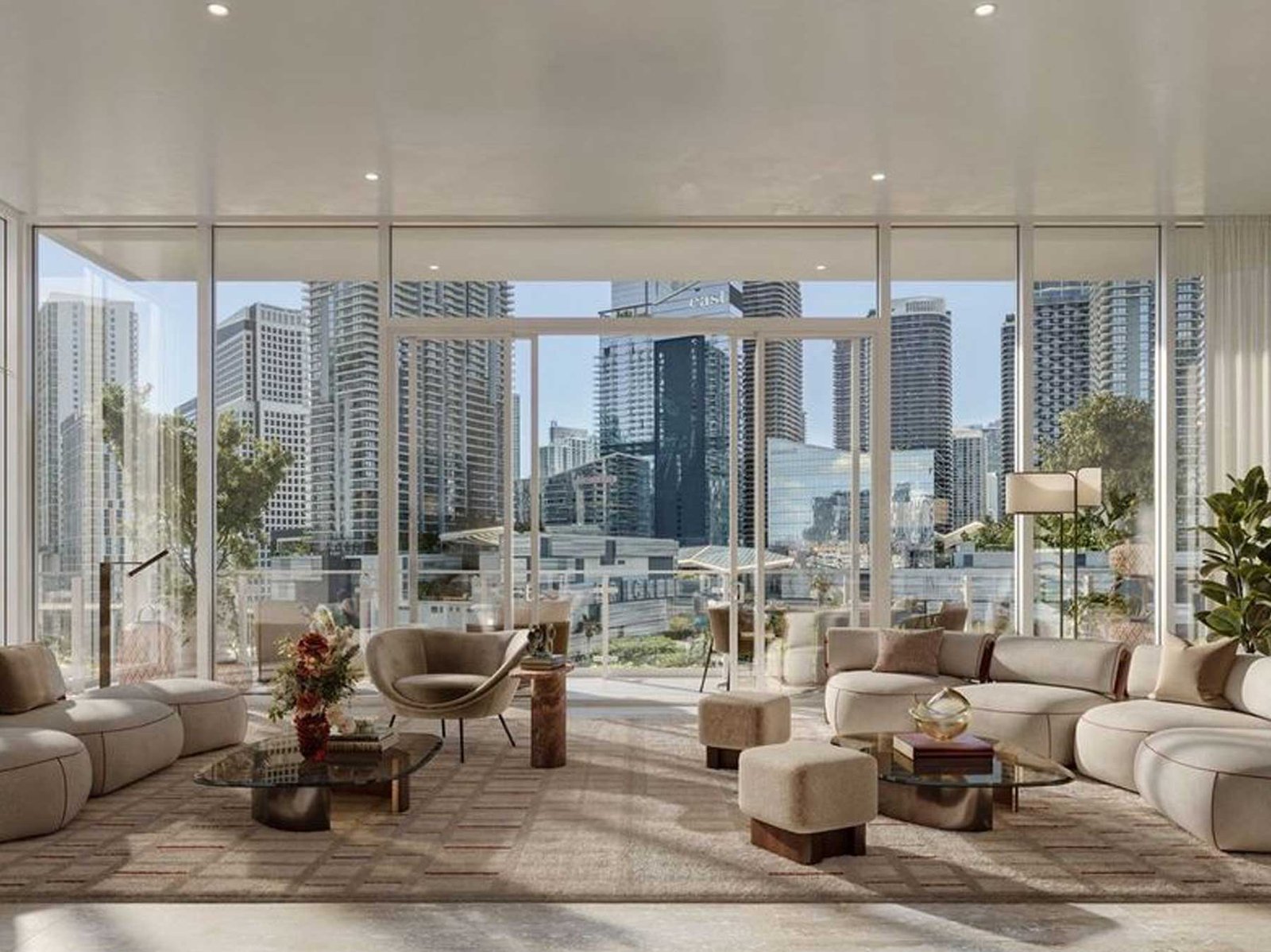 - Faena Residences Miami Faena Residences Miami tower base and riverfront promenade — developer rendering