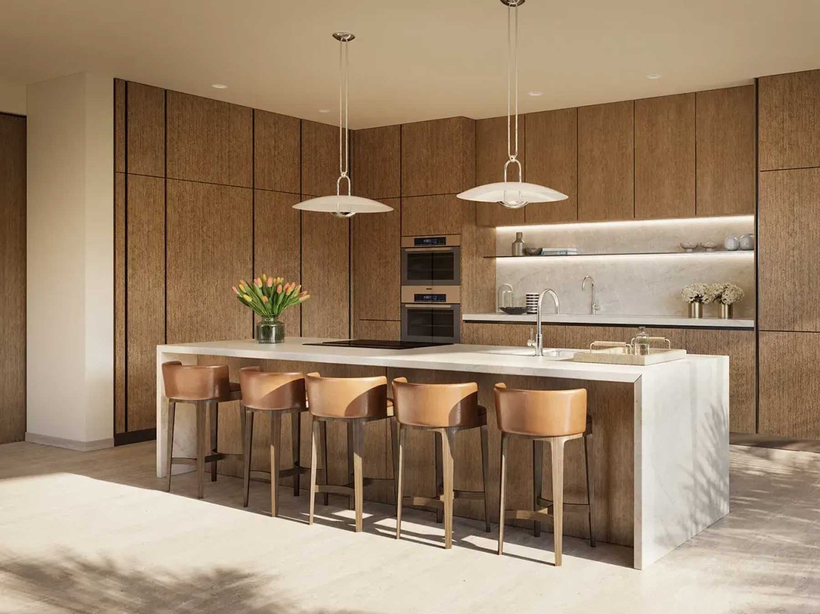 Four Seasons Private Residences Coconut Grove Molteni&C kitchen — developer rendering