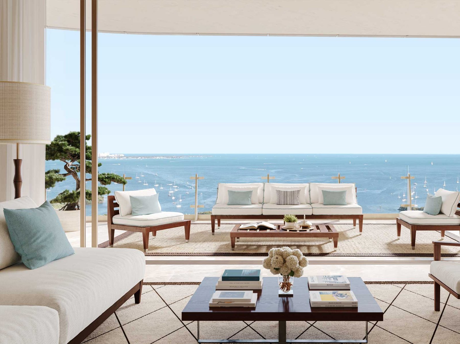 Coconut Grove waterfront and Dinner Key Marina near Four Seasons Private Residences — developer rendering