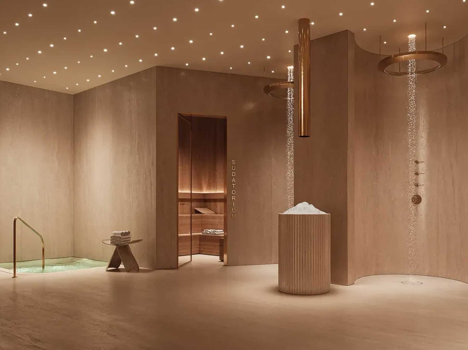 Four Seasons Private Residences Coconut Grove spa and wellness level — developer rendering